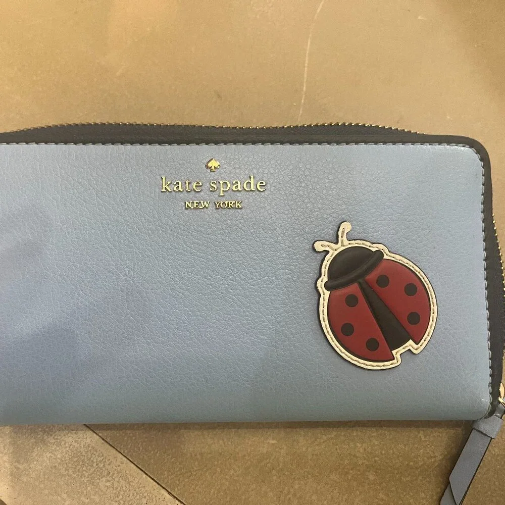 Kate Spade Enchanted Forest Ladybug Zip Continental Long Wallet (W57) - Picture 9 of 9